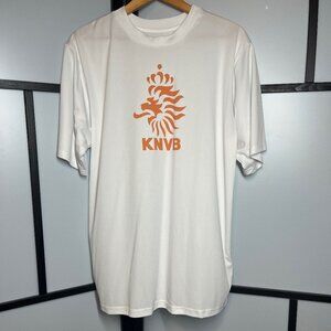 Netherlands Football White Short Sleeves Jersey